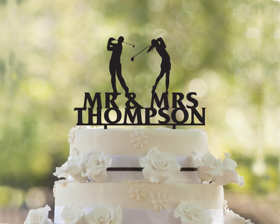 Golf Cake Topper Wedding Cake Topper Etsy