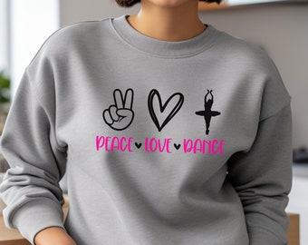 Peace | Love | Dance Crewneck Sweatshirt