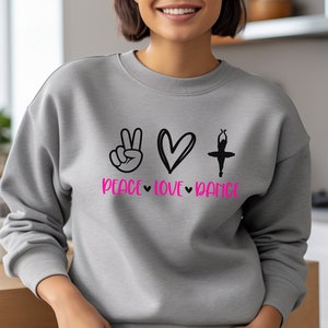 Peace | Love | Dance Crewneck Sweatshirt