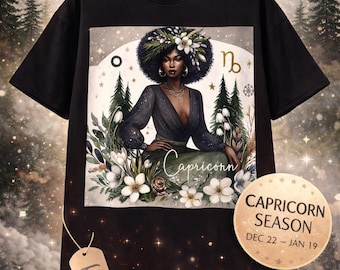 山羊座Tシャツ | 時代を超えた強さ、優雅さ、そして大地のエネルギー