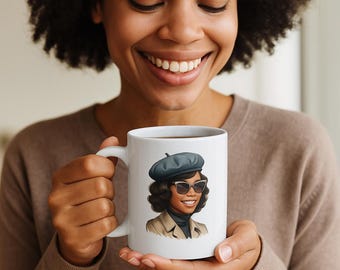 Bearded Sailor Portrait Mug | Ceramic Coffee Cup 11oz 15oz