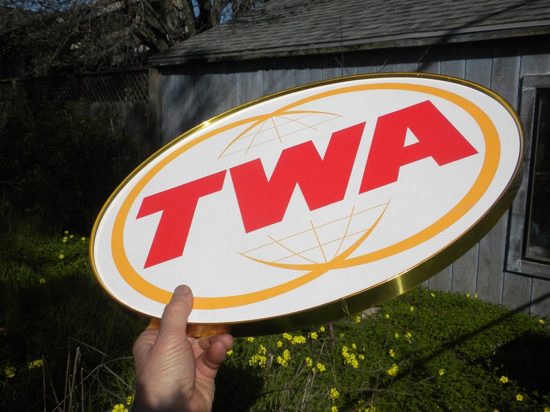 TWA Airline 1964-1975 Logo, as a Framed Oval Poster - Etsy