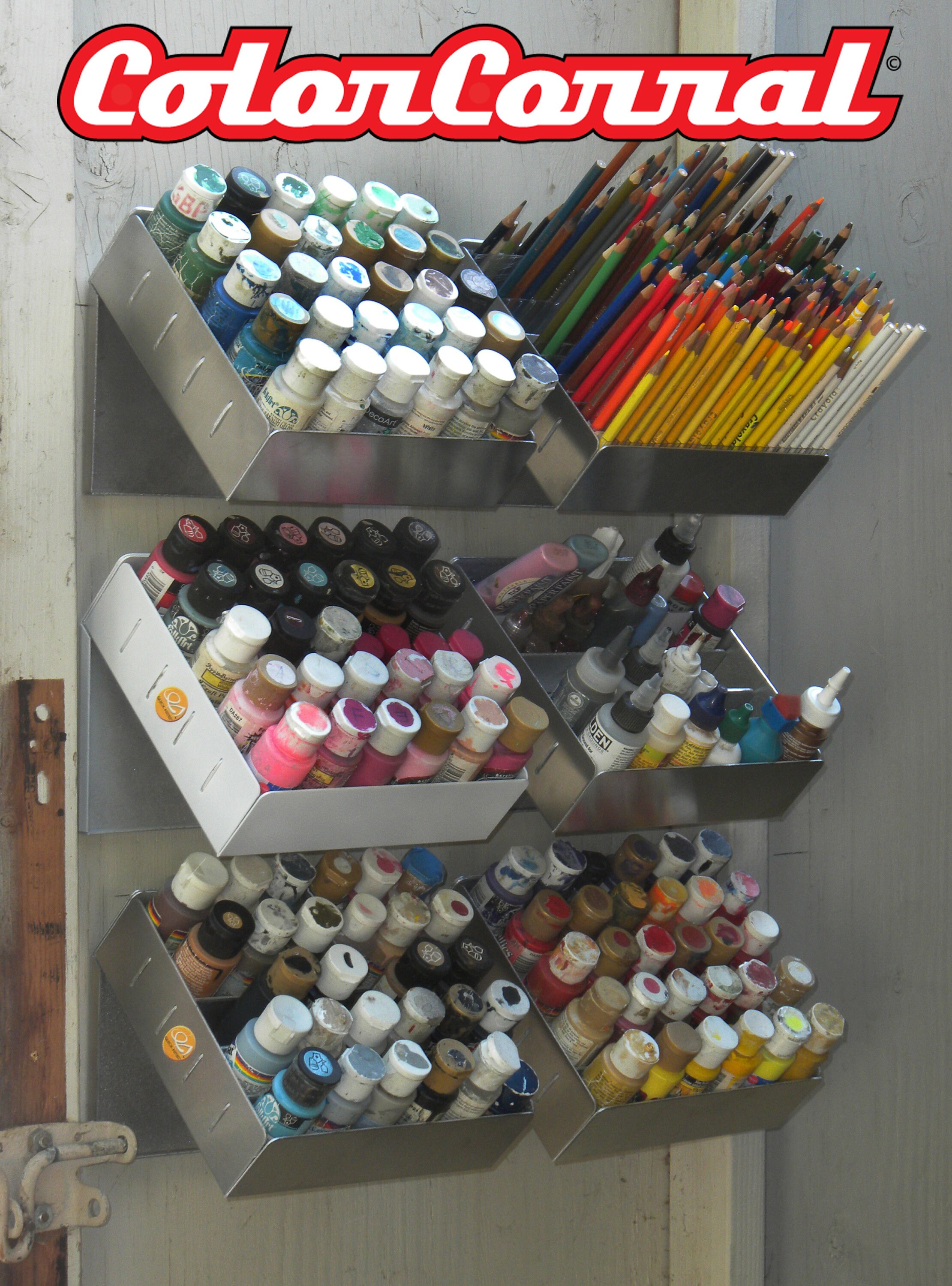 The COLOR CORRAL desktop craft supplies and tools organizer Etsy