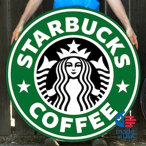 STARBUCKS Green Logo, as a Framed Round Poster - Etsy