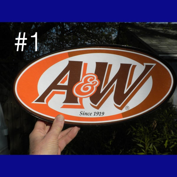 A&W Root Beer logo, as an oval framed sign/poster