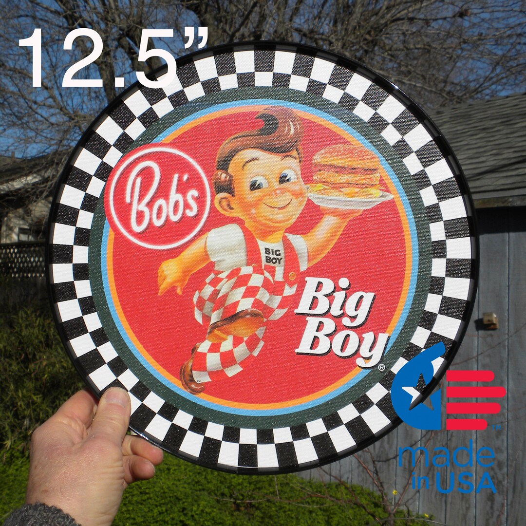 Bob's Big Boy Logo as a Framed Round Sign Etsy