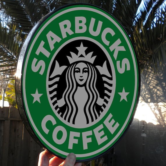SBUX Green/black Siren Logo, as a Framed Round Poster - Etsy
