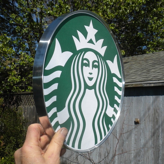 STARBUCKS Green Logo, as a Framed Round Poster - Etsy