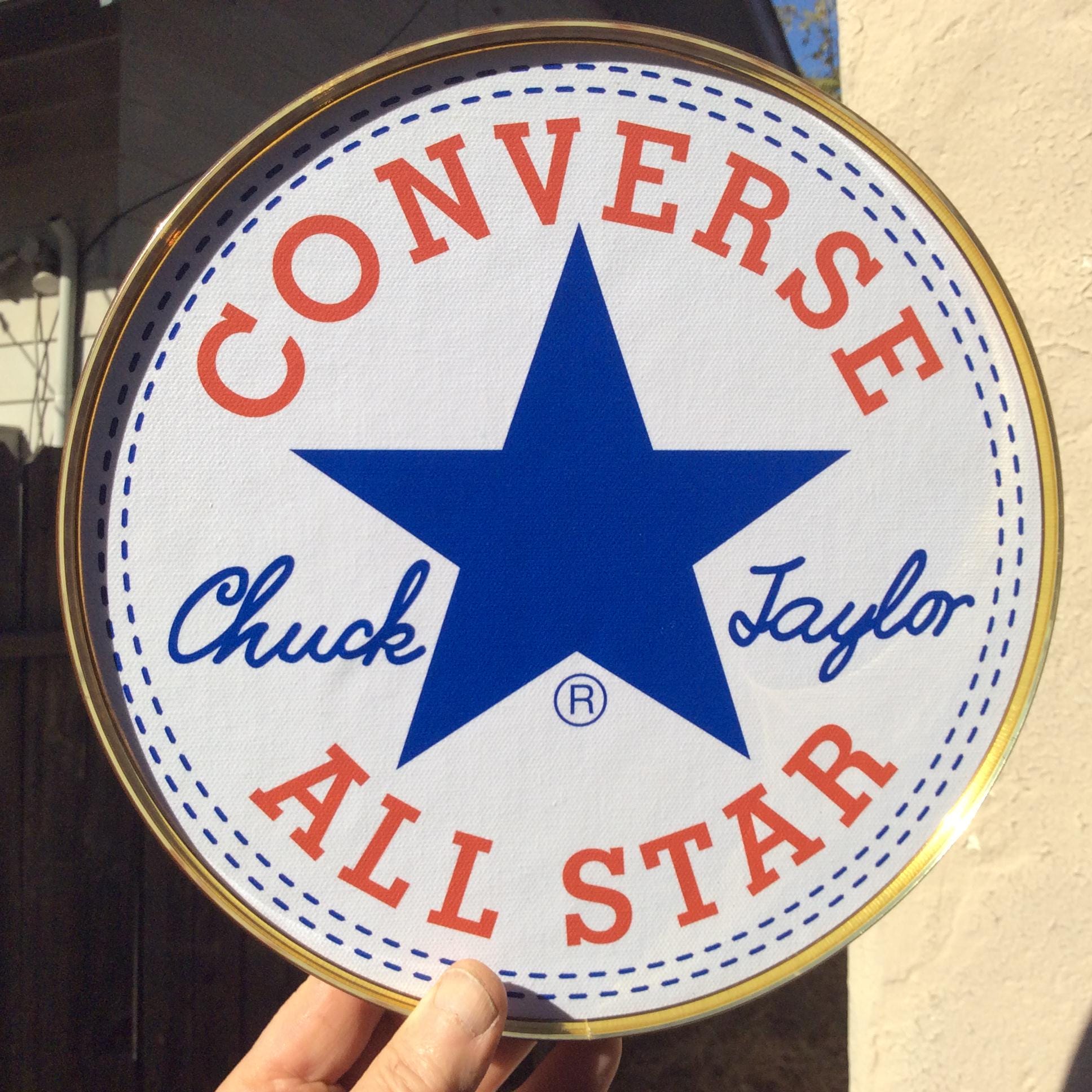 CONVERSE Sport Shoe Logo as a Framed Round Poster Etsy