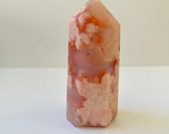 Beautiful Carnelian Flower Agate Tower