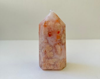Beautiful Carnelian Flower Agate Tower