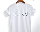 boob boobs Shirt boob T-Shirts Hipster Shirts Clothing Women Unisex White Gray S M L XL