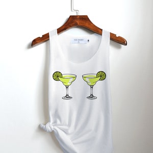 Camiseta sin mangas Margarita: Camiseta gráfica de tequila y tacos