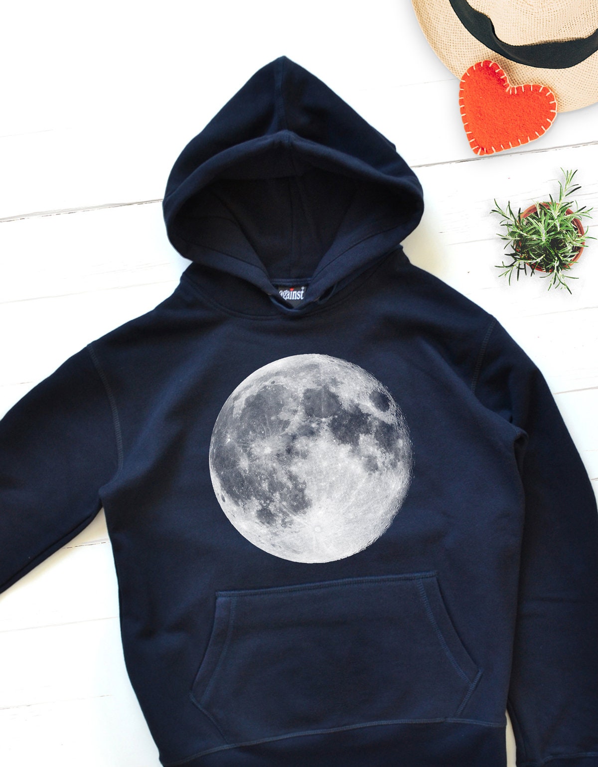 Full Moon Hoodie Moon Shirt Full Moon Night Shirt Hoodie High | Etsy