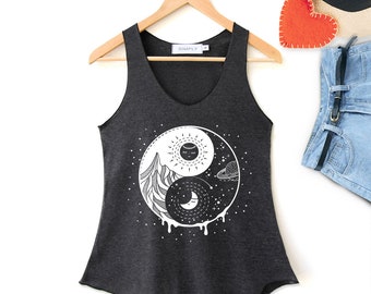 Yin yang Tank Top natural Tank Top balance T-Shirt Clothing Tank Top Womens