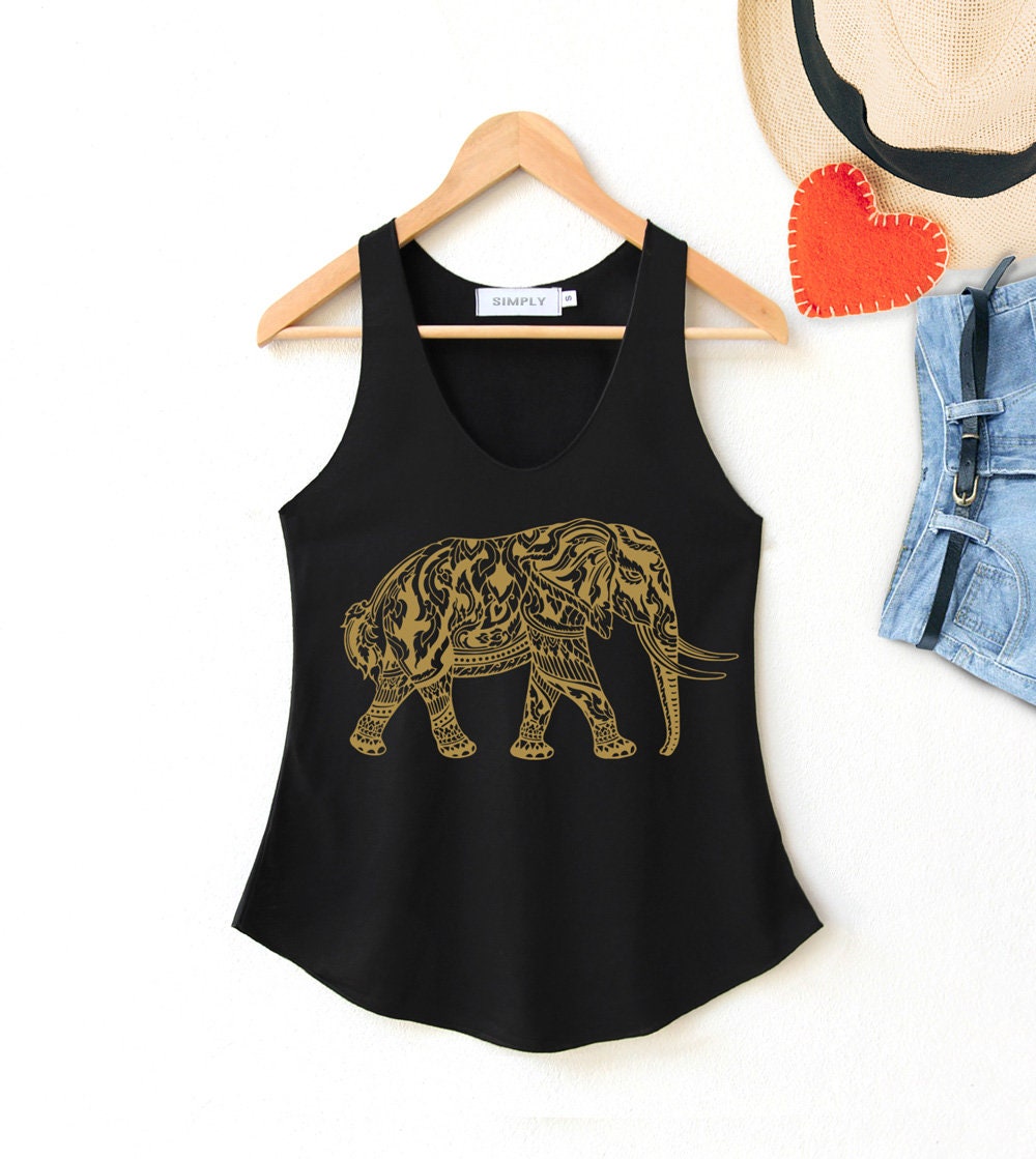 Elephant Graphic Tank Top: Women