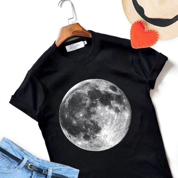 Super Moon T-shirt: Unisex mjuk grafisk t-shirt