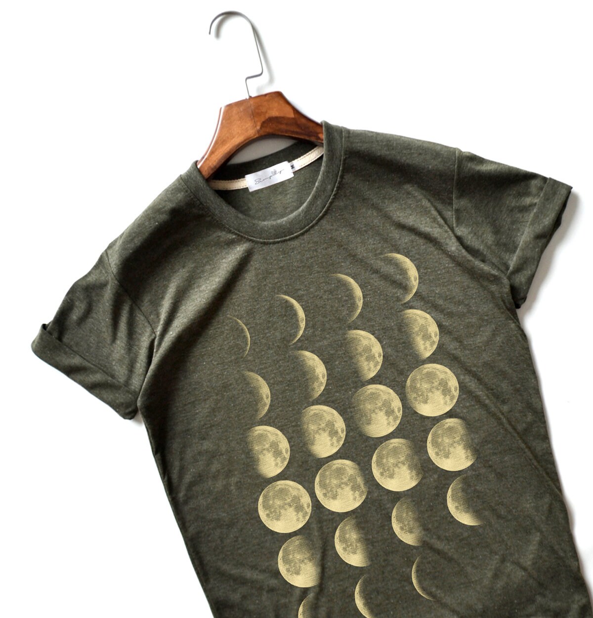 Moon T-shirts Moon Gold T-shirt Full Moon Top High Quality | Etsy