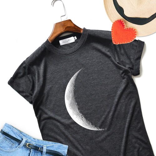 Half Moon T-shirt: Unisex Soft Moon Top - Etsy