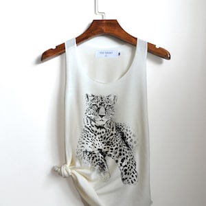Leopard printed Tank Top Tiger Tank Top animals printed Clothing Tank Top Women