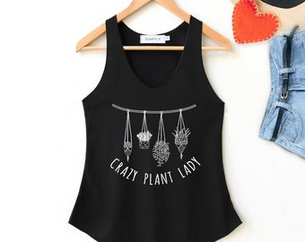 Crazy plant lady shirt plant lady Shirt crazy plant Tank Top Plants Tank Top Clothing Tank Top Womens
