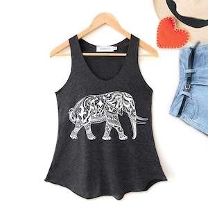 Elephant Shirt Elephant Tank Top Elephant Graphic Tank Top Clothing Tank Top Womens