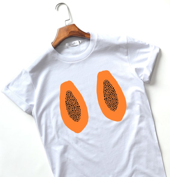 Papaya Shirt Papaya Boob Shirt Boob Boob Shirt Clothing Women Unisex S M L  XL 