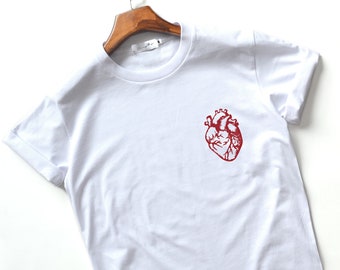 Anatomical heart Shirt Love Shirt funny Shirt Top High Quality Super Soft Unisex