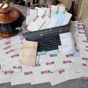 Lettres d'amour des années 50, ma chérie/mon chéri. Éphémères manuscrits/dactylographiés vintage/Enveloppes
