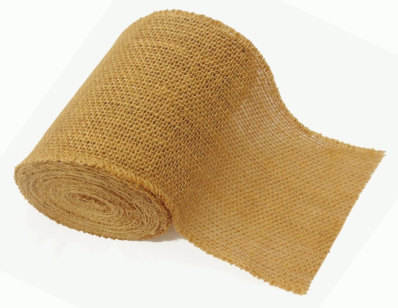 Lot de 3 rouleaux de ruban de toile de jute AAYU, matériel pour arcs de couronnes, emballage de panier, décor rustique, jute massif floral, rouleau de ruban de ferme en toile de jute image 7