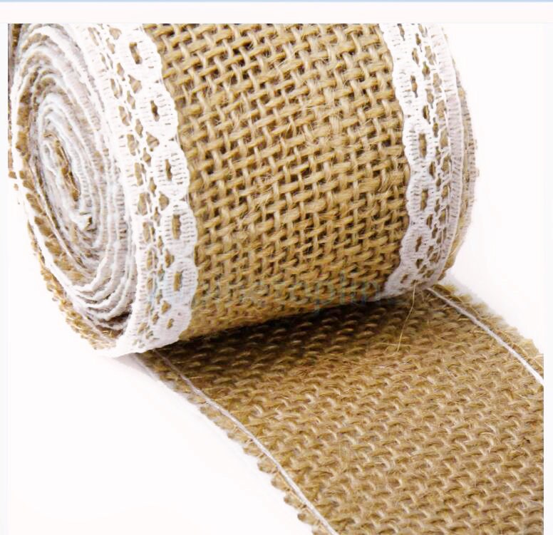 3 inch Wide X 30 feet Burlap Ribbon, Light Weave and Thin Jute-Burlap 10  Yards roll for Crafts, wreathing or Any Other Rustic Decoration