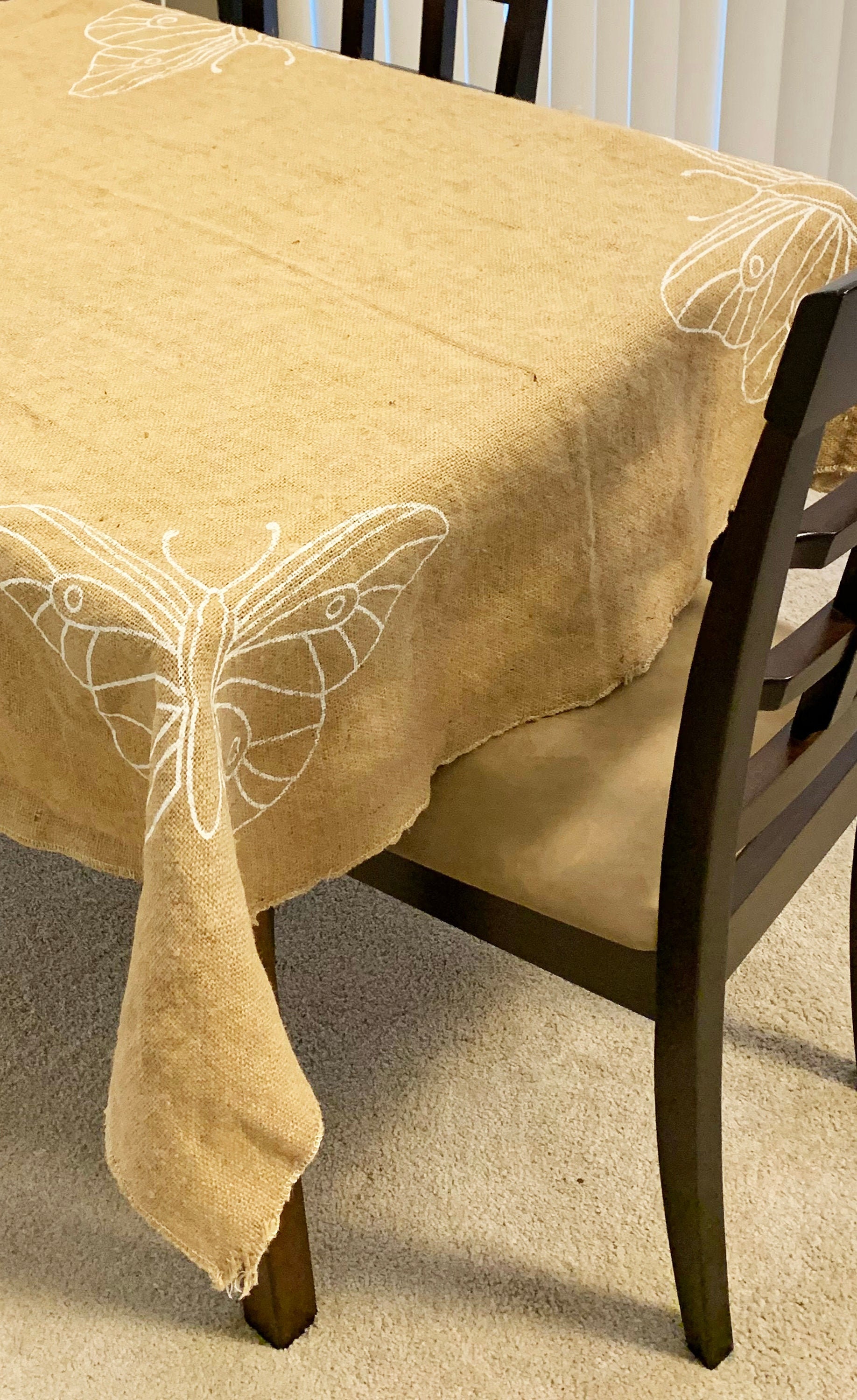 AAYU Burlap Square Table Toppers tablecloth Corner Printed Etsy