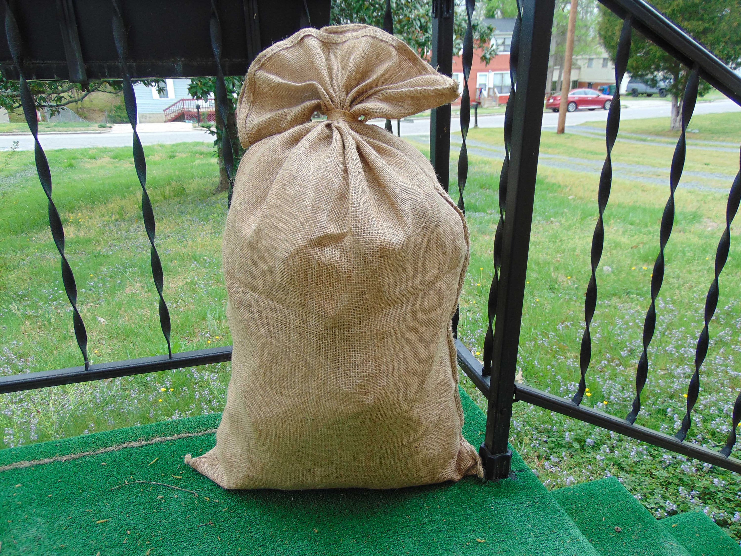 AAYU Toile de jute 4 pack 40 x 24 pouces Sacs de pommes de terre Tissu  naturel robuste avec couture Sac à juebag rustique polyvalent écologique -   France