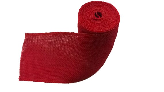 red burlap roll
