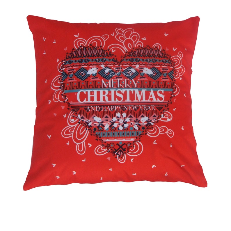 AAYU Decorative Christmas Pillow Covers, Christmas Lover gift, Sofa pillow cover, Throw Velvet Pillow for Xmas, Gift for Her, Cushion Cover image 3