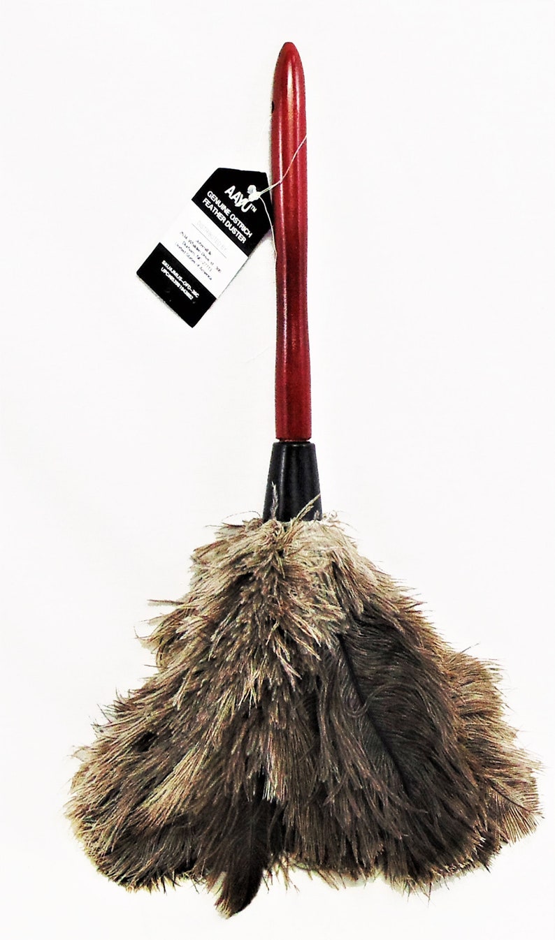 AAYU Ostrich Feather Duster with Long Wooden Handle Exterior Etsy