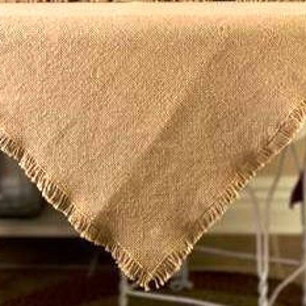 AAYU Burlap Square Table Toppers, Dining Table Runner, Non-Fraying, Two Real Selvage, Rustic Jute Product, Jute Burlap Table Mat, Home decor