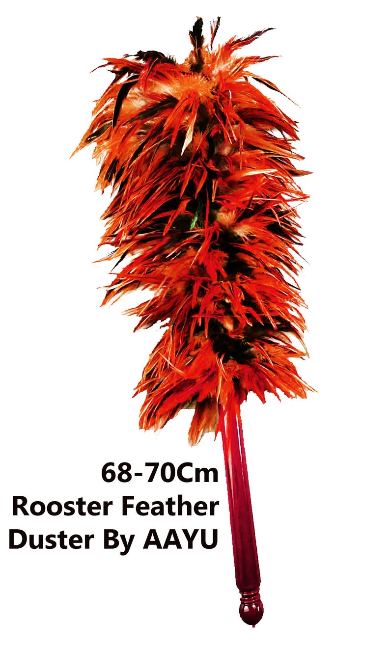 AAYU Rooster Chicken Feather Duster Natural Dust Cleaner Etsy
