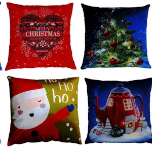 AAYU Decorative Christmas Pillow Covers, Christmas Lover gift, Sofa pillow cover, Throw Velvet Pillow for Xmas, Gift for Her, Cushion Cover image 1