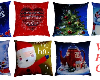 AAYU Decorative Christmas Pillow Covers, Christmas Lover gift, Sofa pillow cover, Throw Velvet Pillow for Xmas, Gift for Her, Cushion Cover