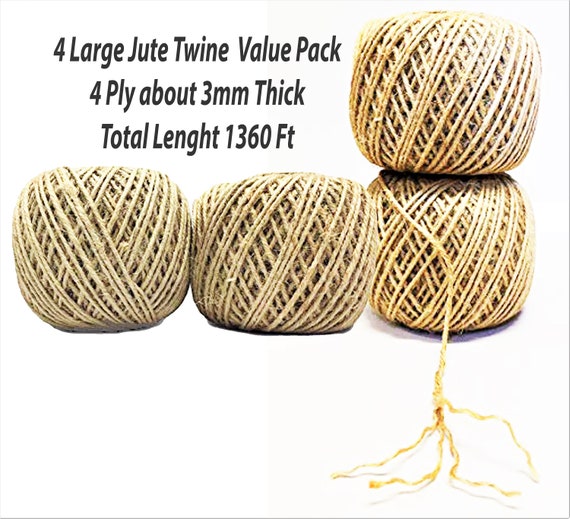 Jute Twine Rope String Natural 4Ply Thick Brown for Garden Crafting Gifts  Crafts