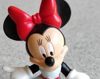 Disney Minnie Mouse  PVC 3.5" Plastic Action Figure/Vintage Disney Minnie Mouse  PVC 4" Figure Cake Topper