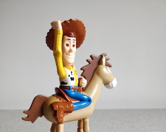 Collectible 1999  Disney Toys Story 2 Plastic Toy/Collectible Toy Story 2 Figure/8" Woody and Bullseye Horse Plastic Toy