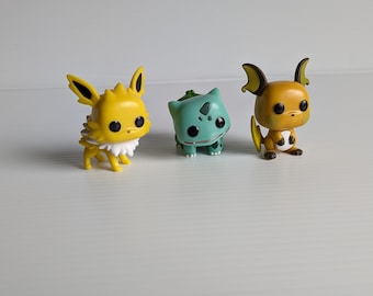 Set of 3 Pokémon Plastic Cake Toppers/Pokémon PVC Cake Toppers/PVC  Figures/Collectible Pokémon Toys