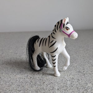 Vintage 1993 Littlest Pet Shop Zoo Baby Zebra White and Black by Kenner / Littlest Pet Shop Toy