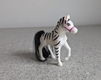 Vintage 1993 Littlest Pet Shop Zoo Baby Zebra White and Black by Kenner / Littlest Pet Shop Toy