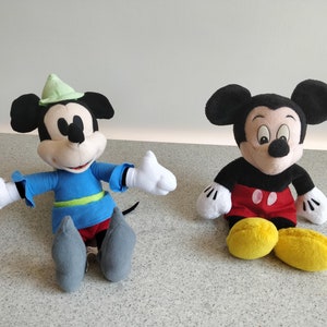 Set di 2 peluche vintage da collezione di Topolino/Set di 2 peluche Disney di Topolino seduto/Peluche di Topolino da 28 cm immagine 3