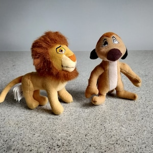 Collectible Set of 2 Lion King 2 (Simba&#39;s Pride) Plush Mini Dolls/1998 Set of 2 Lion King Plush Figures