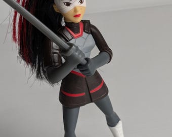 DC SuperHero Girls Katana Doll/SuperHero Girls Katana Christmas Ornament/ Girls DC SuperHero Katana Christmas Plastic Decoration