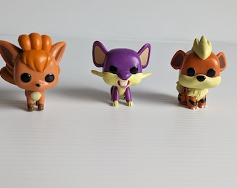 Set of 3 Pokémon Plastic Cake Toppers/Pokémon PVC Cake Toppers/PVC  Figures/Collectible Pokémon Toys
